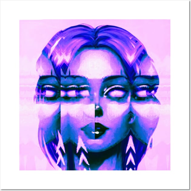 Psychic - Glitch Art Portrait Wall Art by raspberry-tea